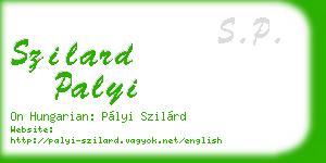 szilard palyi business card