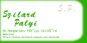 szilard palyi business card